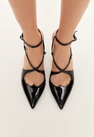 CESARE GASPARI Slingpumps in Zwart