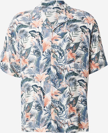JACK & JONES Skjorte 'JJEJeff Tropical' i hvid: forside