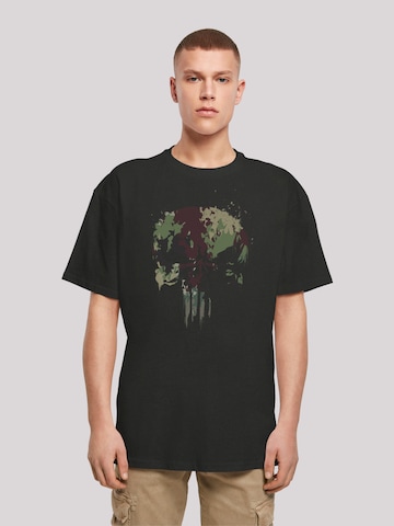 F4NT4STIC Shirt 'Punisher TV Camo Skull' in Black: front