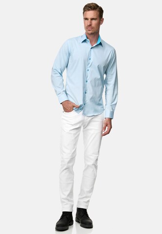 Rusty Neal Slim fit Button Up Shirt in Blue