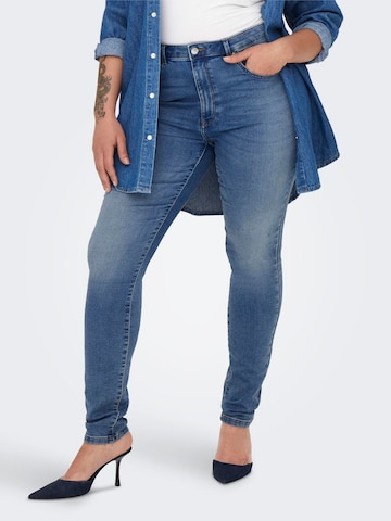 ONLY Carmakoma Slimfit Jeans i blå: forside