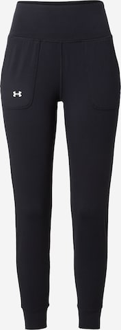 Effilé Pantalon de sport 'Motion' UNDER ARMOUR en noir : devant