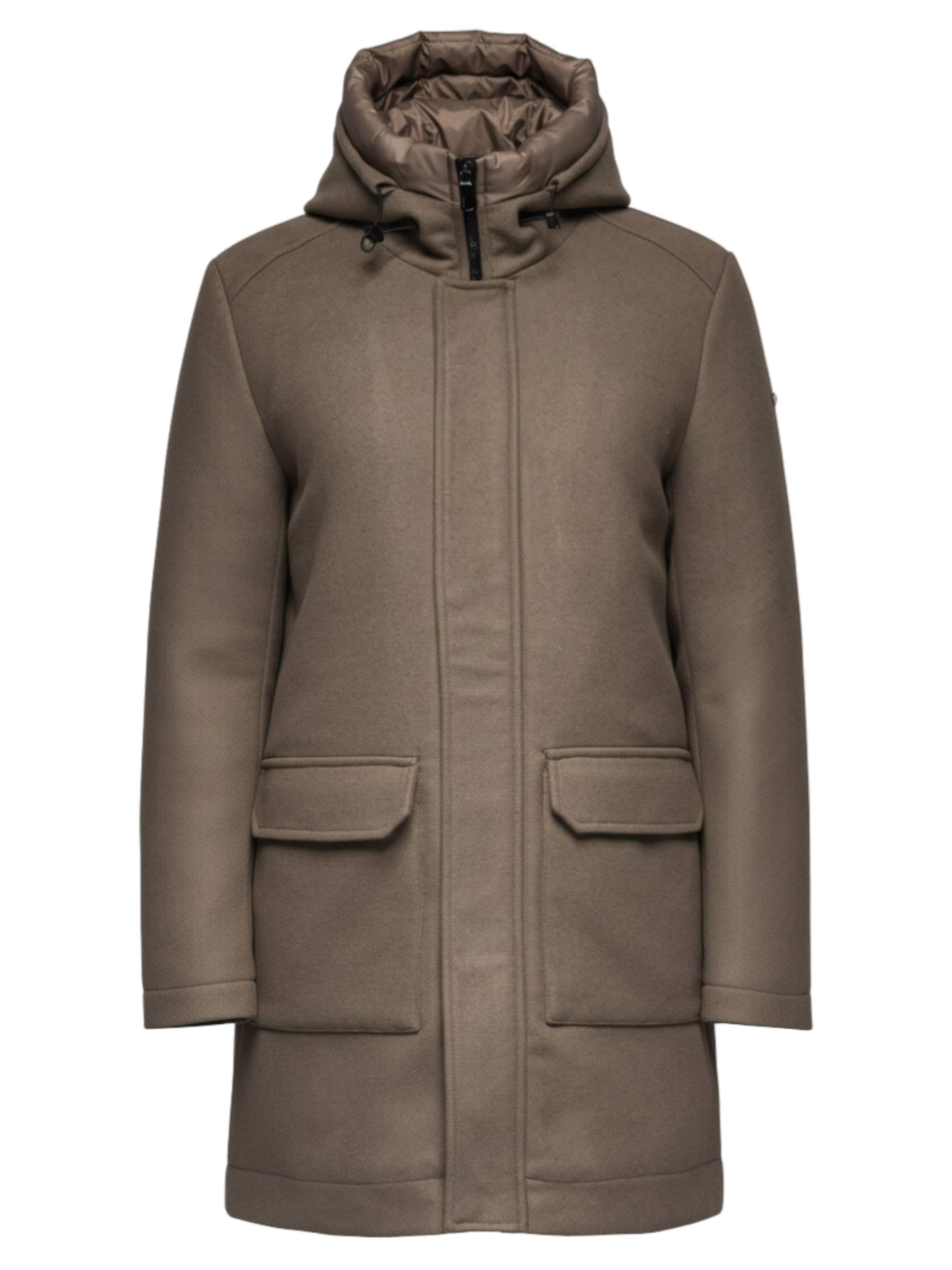 Manteau d’hiver 'OM-COWC-0132' Ombre en marron : devant