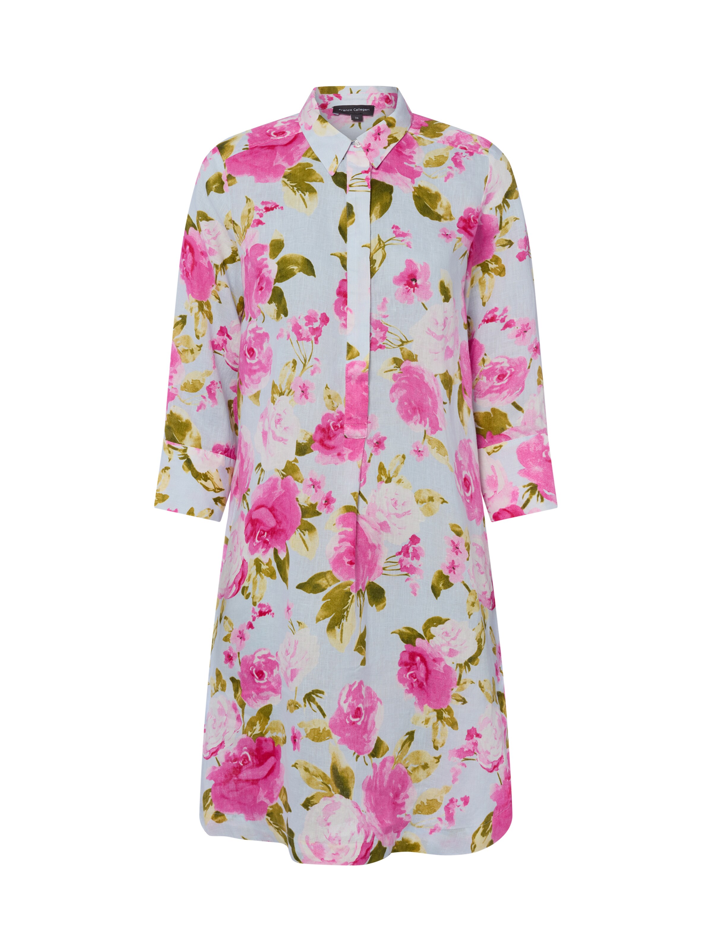Robe-chemise apriori en blanc : devant