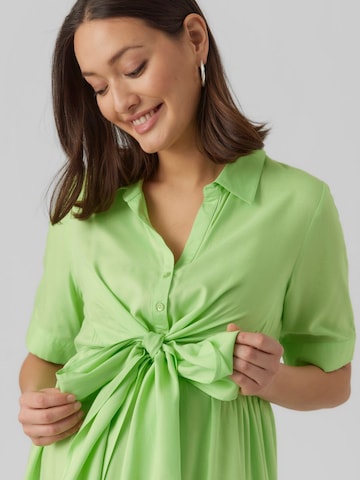 MAMALICIOUS Shirt dress 'Eline' in Green