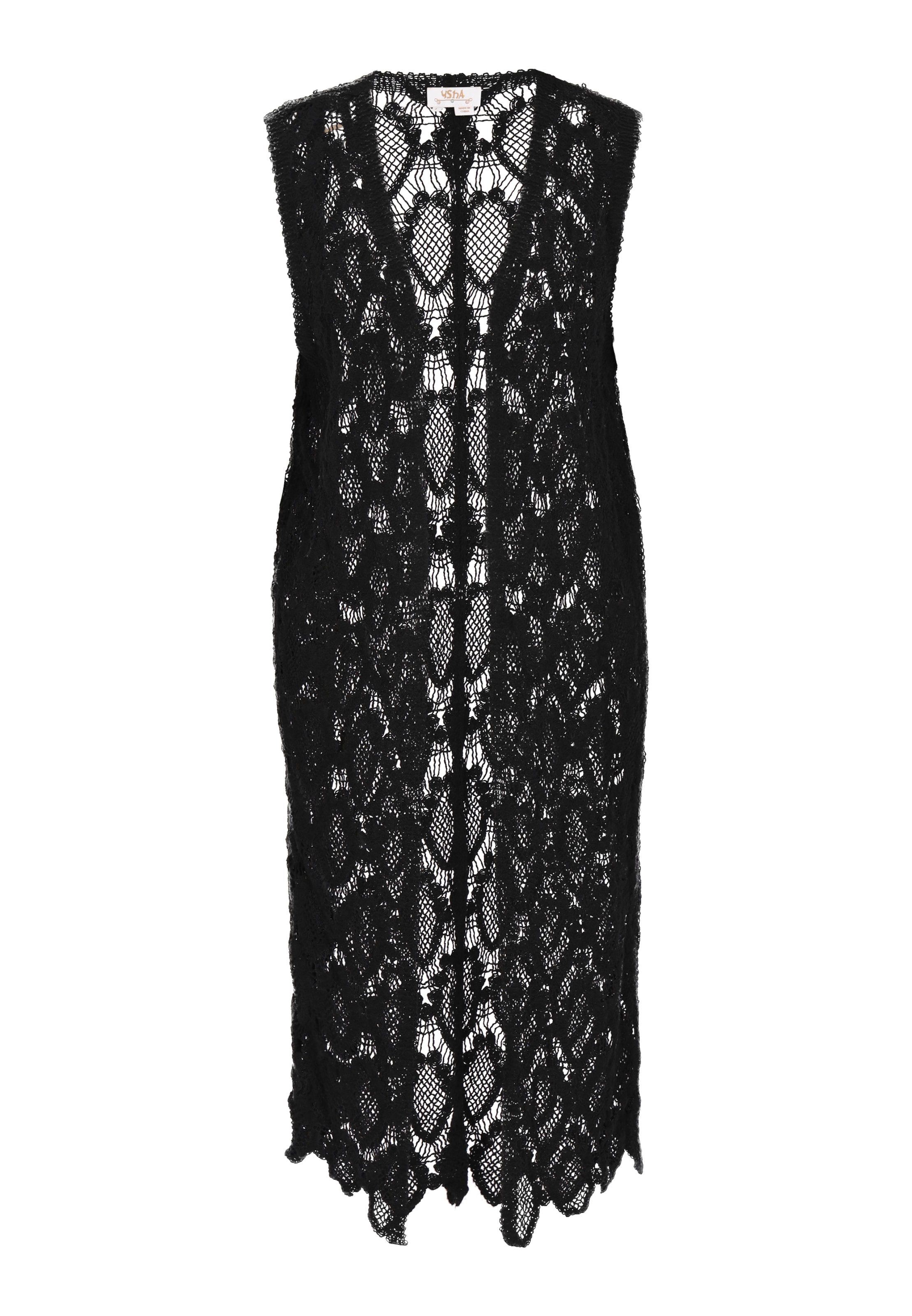 usha FESTIVAL Kamizelka z dzianiny w kolorze czarny: przód