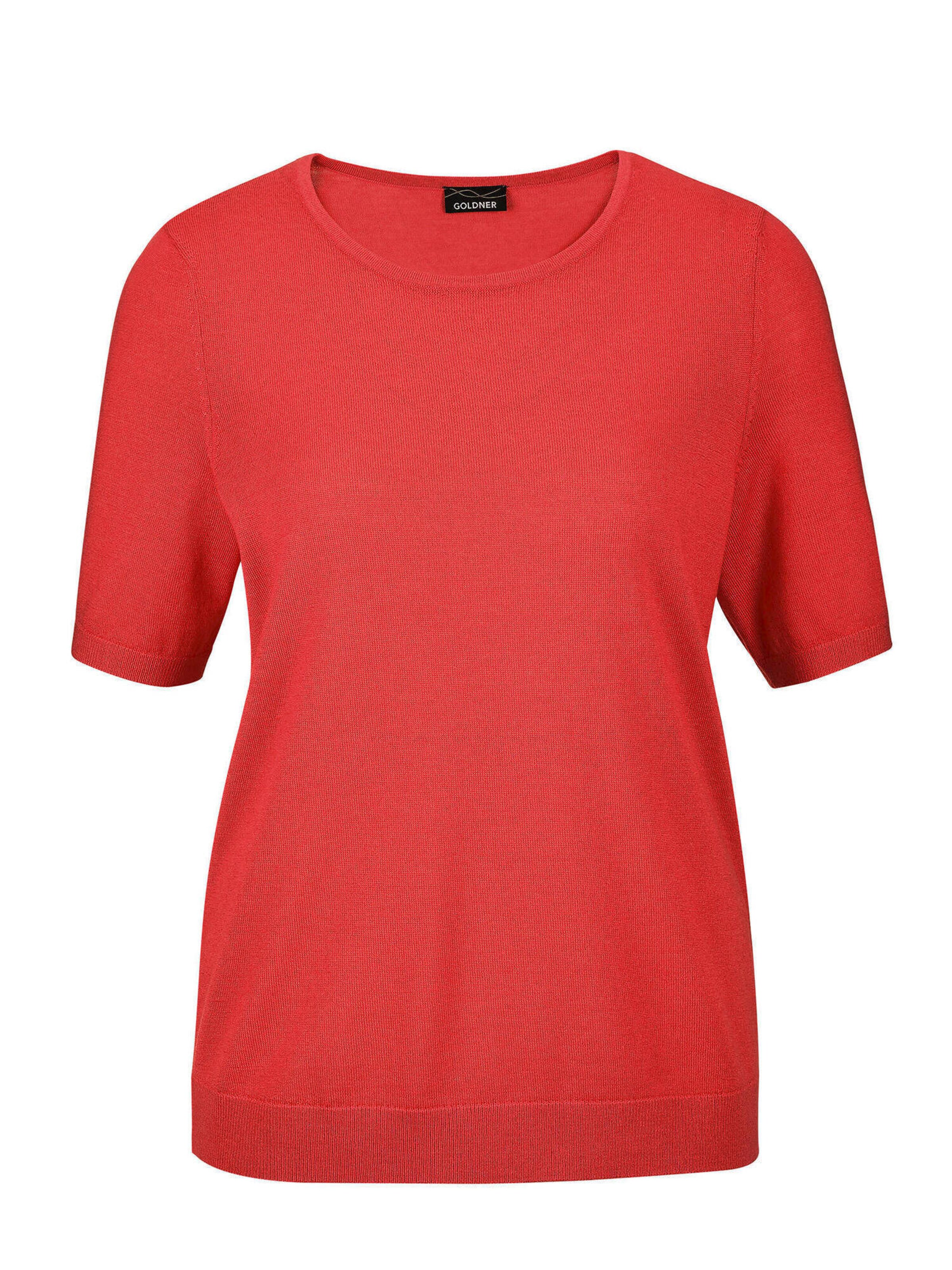 Goldner Pullover in Rot: Vorderseite