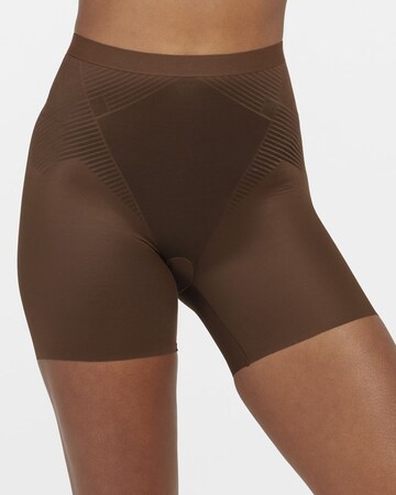 SPANX Shaping Pants 'Thinstincts' in Brown: front