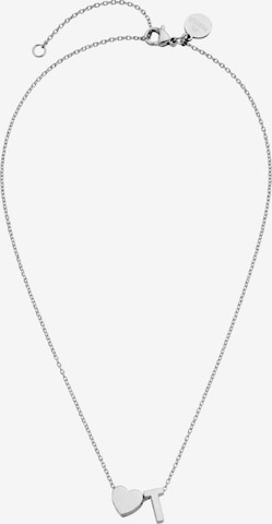 PURELEI - Cadena 'Letter Heart T' en plata: frente