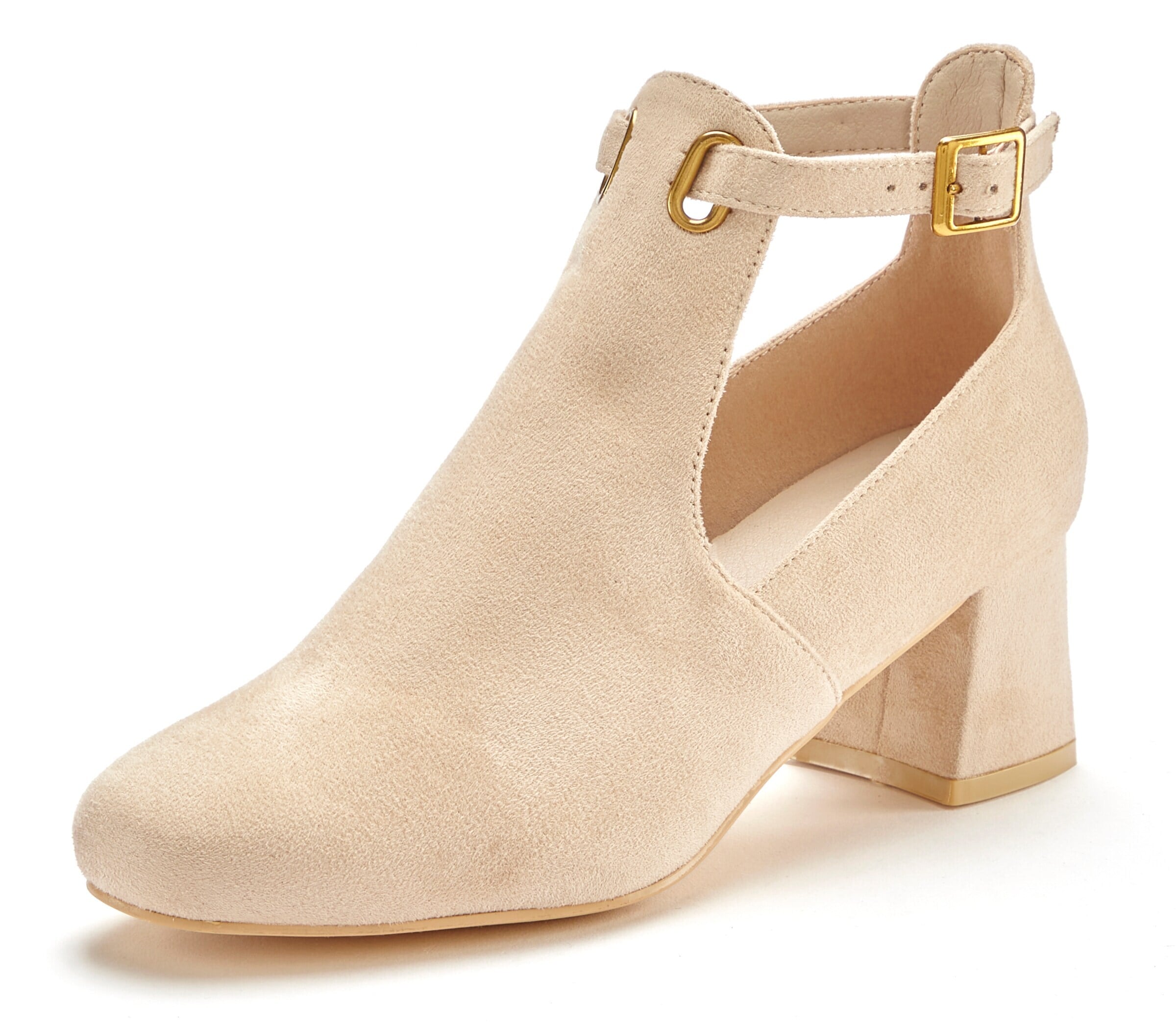 LASCANA Ankle Boots in Beige: front