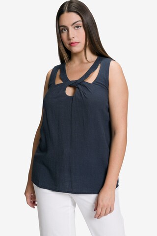 Ulla Popken Blouse in Blauw: voorkant