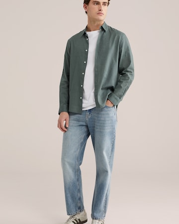 WE Fashion Regular Fit Skjorte i grøn