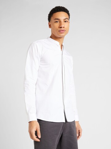 Coupe slim Chemise 'Enrique' HUGO en blanc : devant