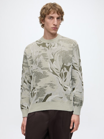 BOSS Sweater 'Afloralo' in Beige: front
