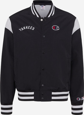 Champion Authentic Athletic Apparel Демисезонная куртка в Черный: спереди