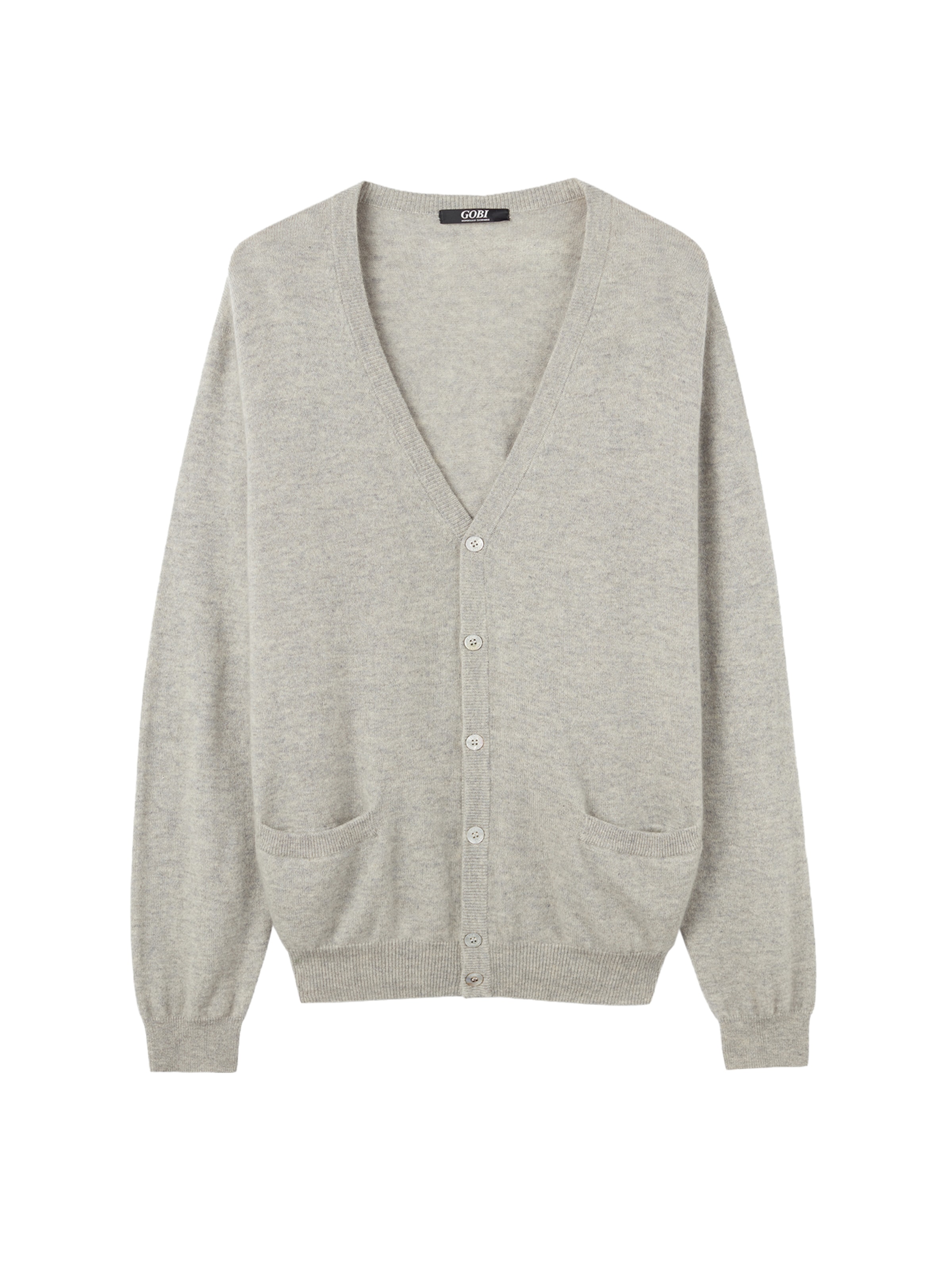 GOBI Cashmere Strickjacke‌‌ in Grau: Vorderseite