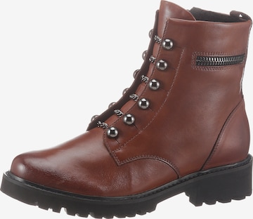 REMONTE Lace-Up Ankle Boots in Brown: front