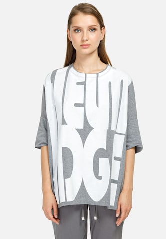 T-shirt oversize HELMIDGE en gris : devant