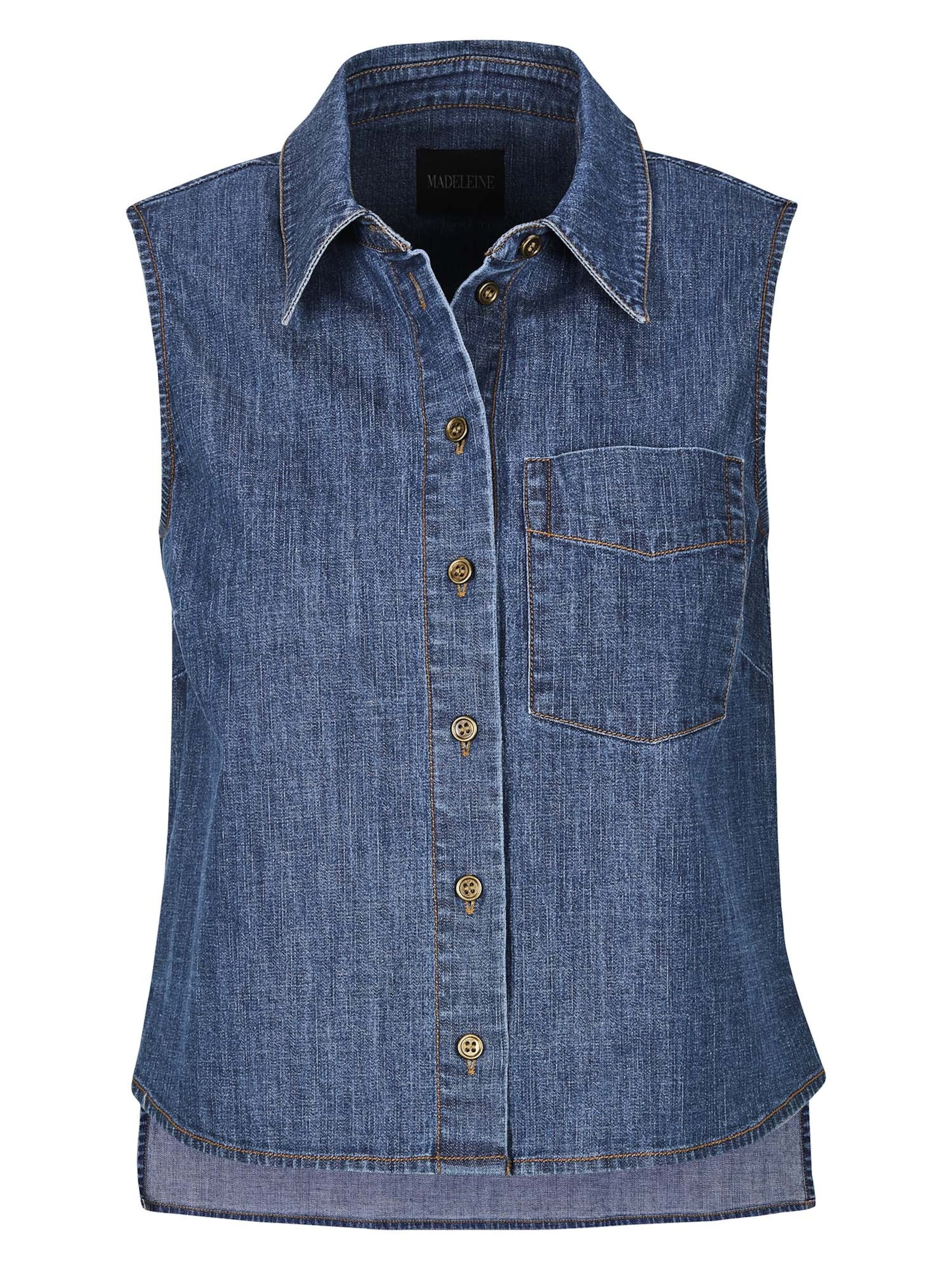 MADELEINE Blouse in Blauw: voorkant