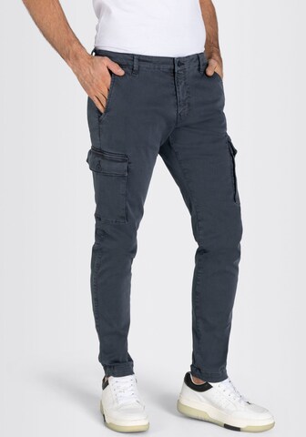 MAC Slim fit Cargo Pants in Blue: front