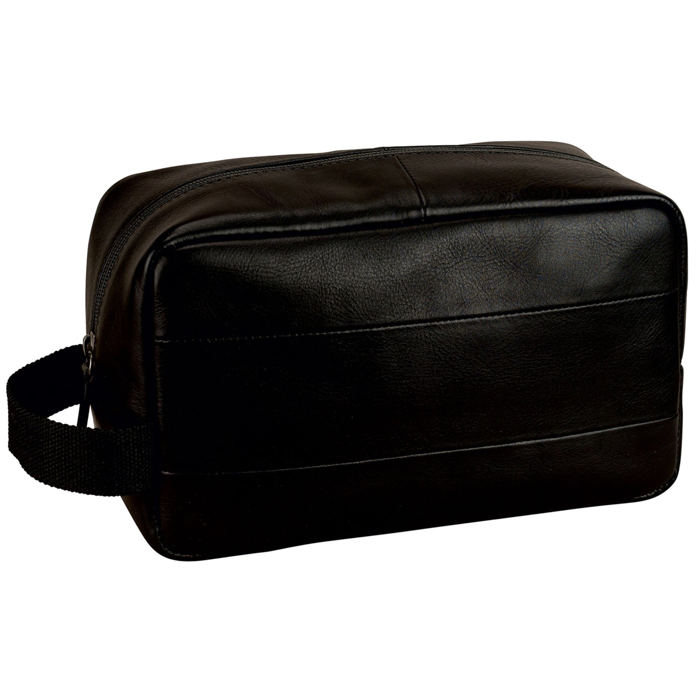 LEONHARD HEYDEN Toiletry bag 'Hamburg' in Black: front