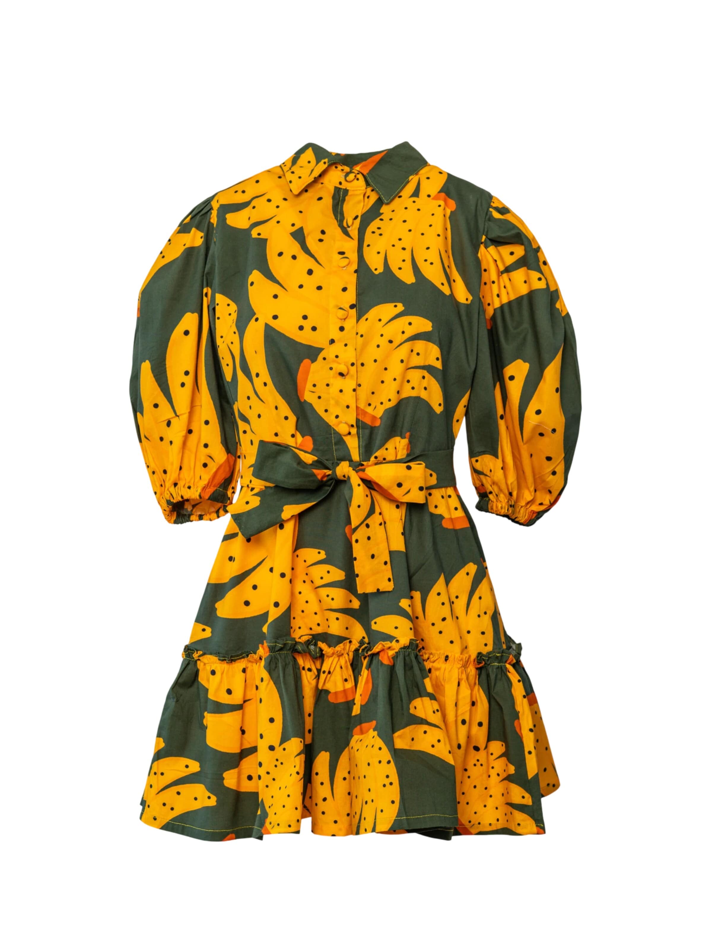 Pineapples Don't Have SleevesHaljina 'Ana Banana' - zelena boja: prednji dio
