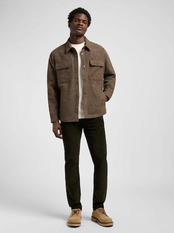 Lee Comfort fit Button Up Shirt 'Overshirt' in Brown