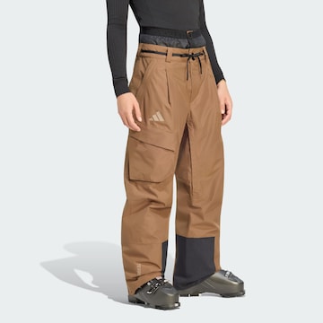 ADIDAS TERREX - Loosefit Calças de desporto 'Xploric' em castanho: frente