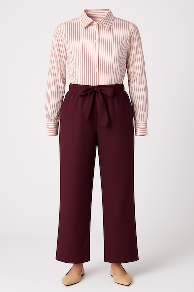 Touche Prive Pantalon en prune, Vue avec produit