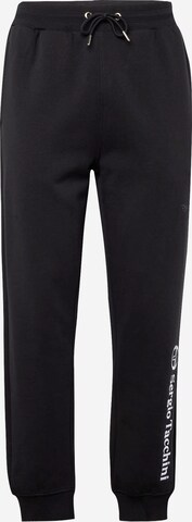 Tapered Pantaloni 'HERITAGE' di Sergio Tacchini in nero: frontale