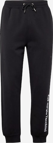 Sergio Tacchini - Tapered Pantalón 'HERITAGE' en negro: frente