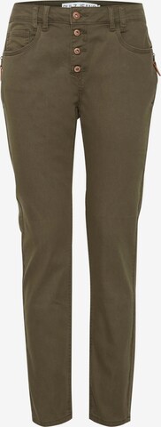 PULZ Jeans Chino Pants in Green: front