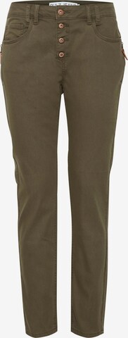 Coupe slim Pantalon chino PULZ Jeans en vert : devant