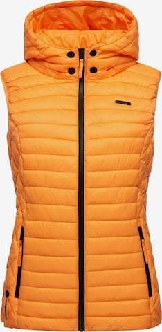 MARIKOO Bodywarmer 'Hasenpfote' in Oranje: voorkant