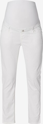 Coupe slim Pantalon Esprit Maternity en blanc : devant