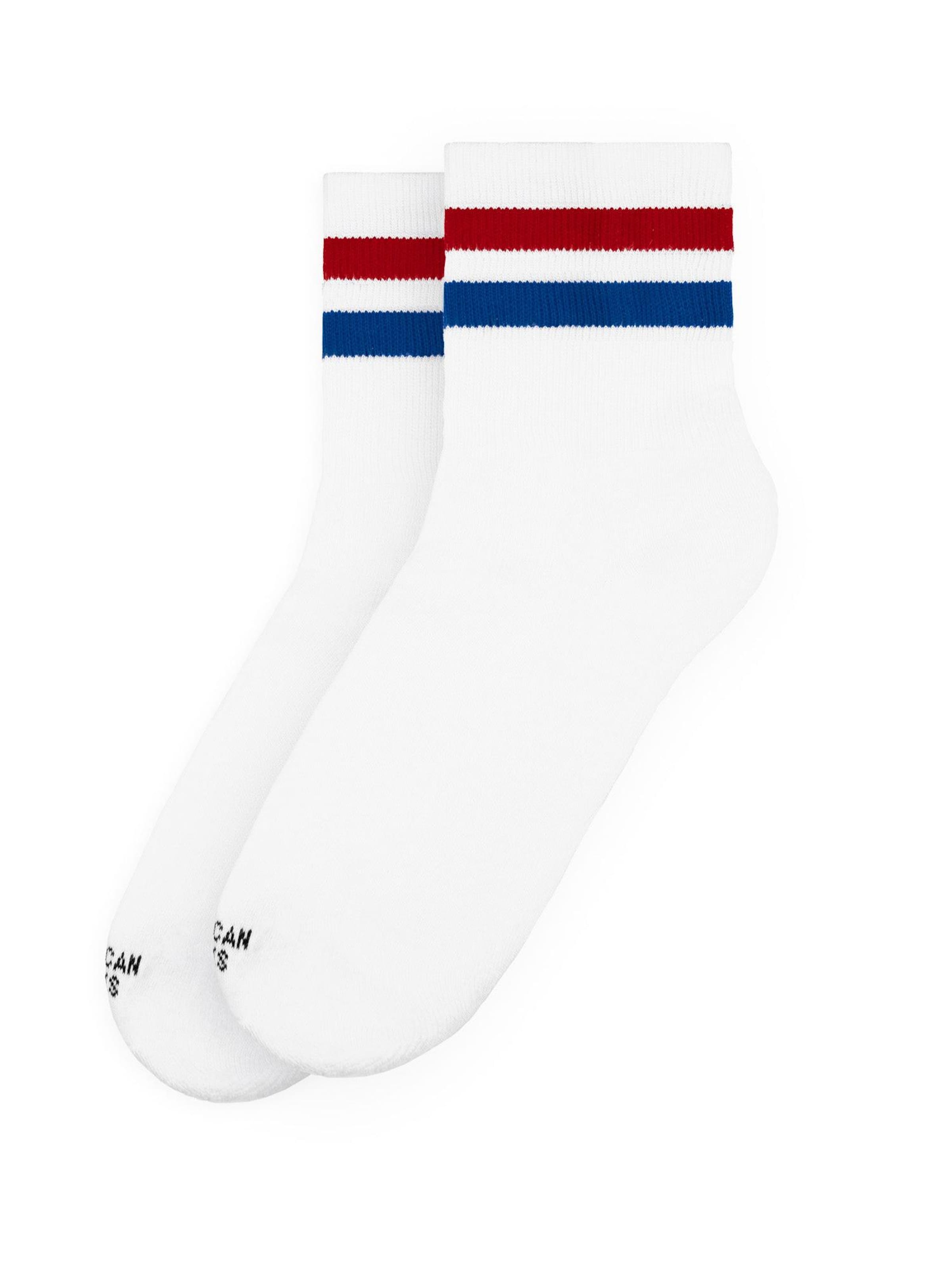 American Socks Ankle Socks 'Delorean' in White: front