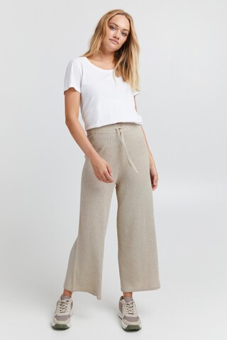 Oxmo Boot cut Pants 'Rie' in Beige