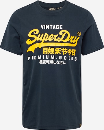 Tricou 'Duo' de la Superdry pe albastru: față