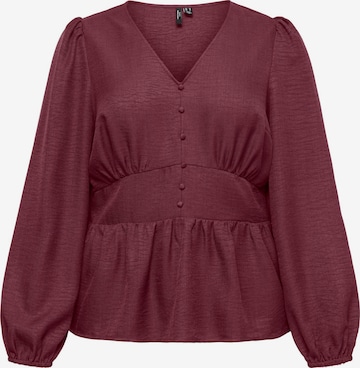 Camicia da donna di Vero Moda Curve in rosso: frontale