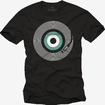 MAKAYA Shirt 'Final Track' in Black: front