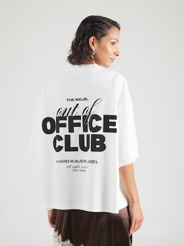 Karo Kauer Majica 'Office Club' | bela barva: sprednja stran
