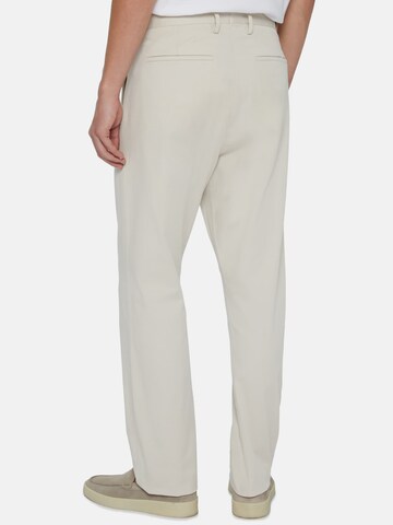 Boggi Milano Slim fit Pleat-front trousers in Beige