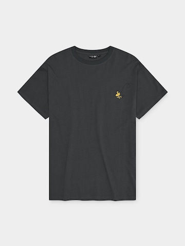 Bavarian Caps Shirt 'Peanuts: Ned mit mir' in Grey: front