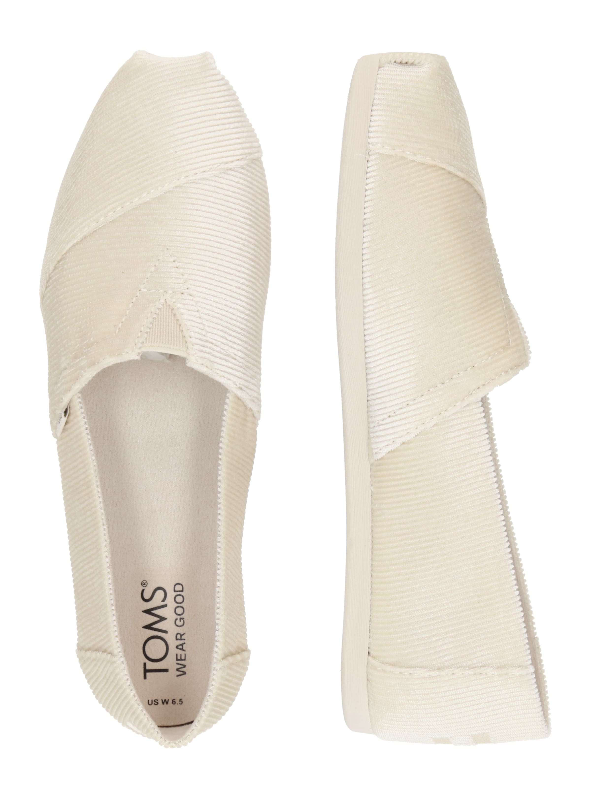 TOMSSlip On cipele 'ALPARGATA' - bež boja: bočni dio