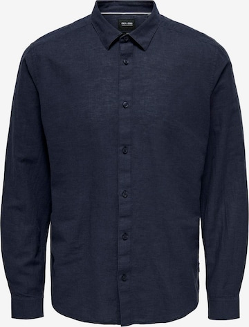 Only & Sons Button Up Shirt 'Caiden' in Blue: front