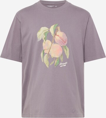 Abercrombie & Fitch T-shirt 'FRUIT AND FLORAL' i lila: framsida