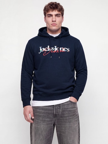 Sweat-shirt JACK & JONES en bleu : devant