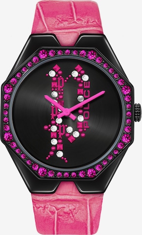 POLICE Analog Watch in Pink: front