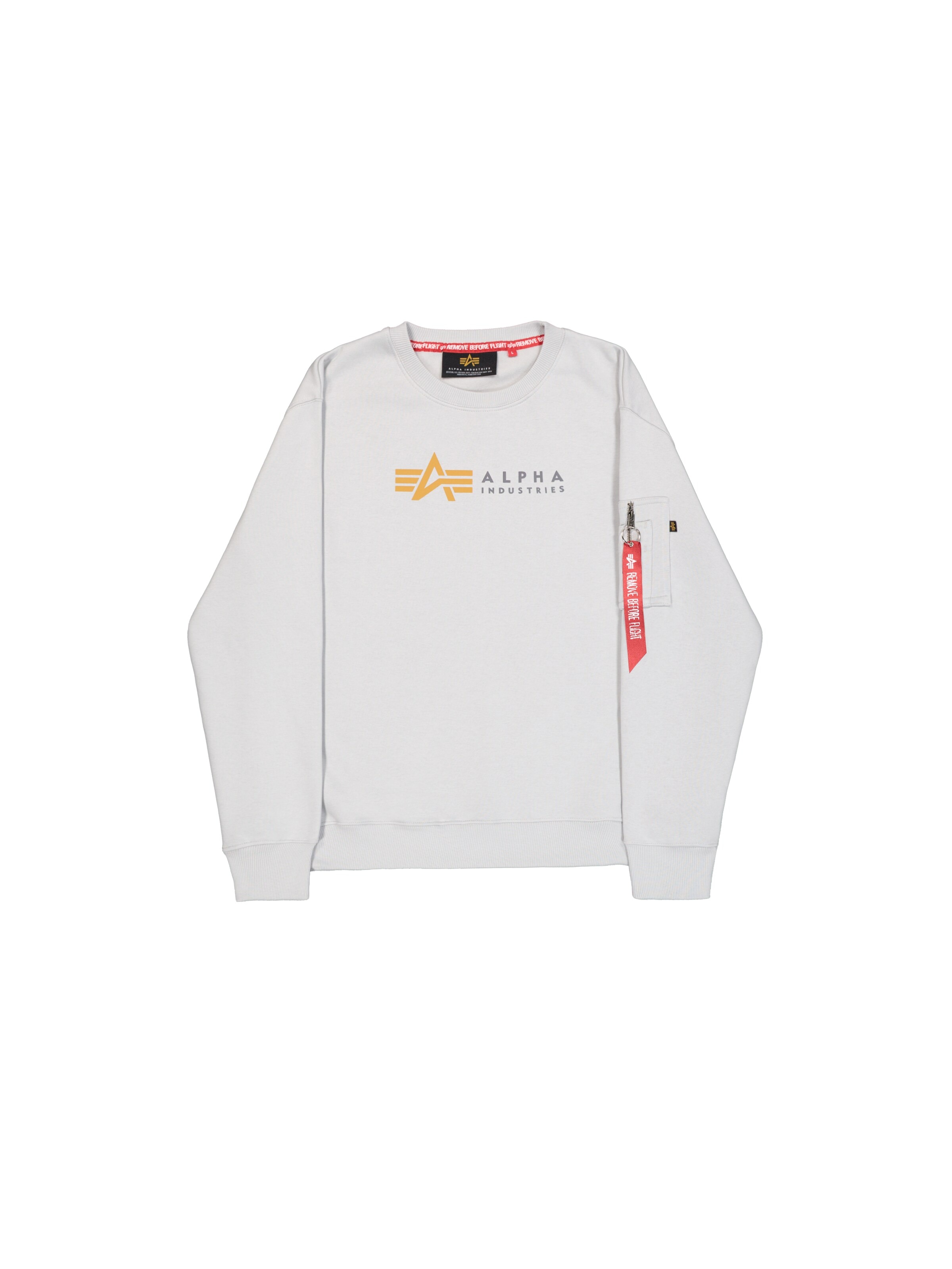 ALPHA INDUSTRIES Sweatshirt 'Alpha'‌‌‌‌‌‌ in Grau: Vorderseite