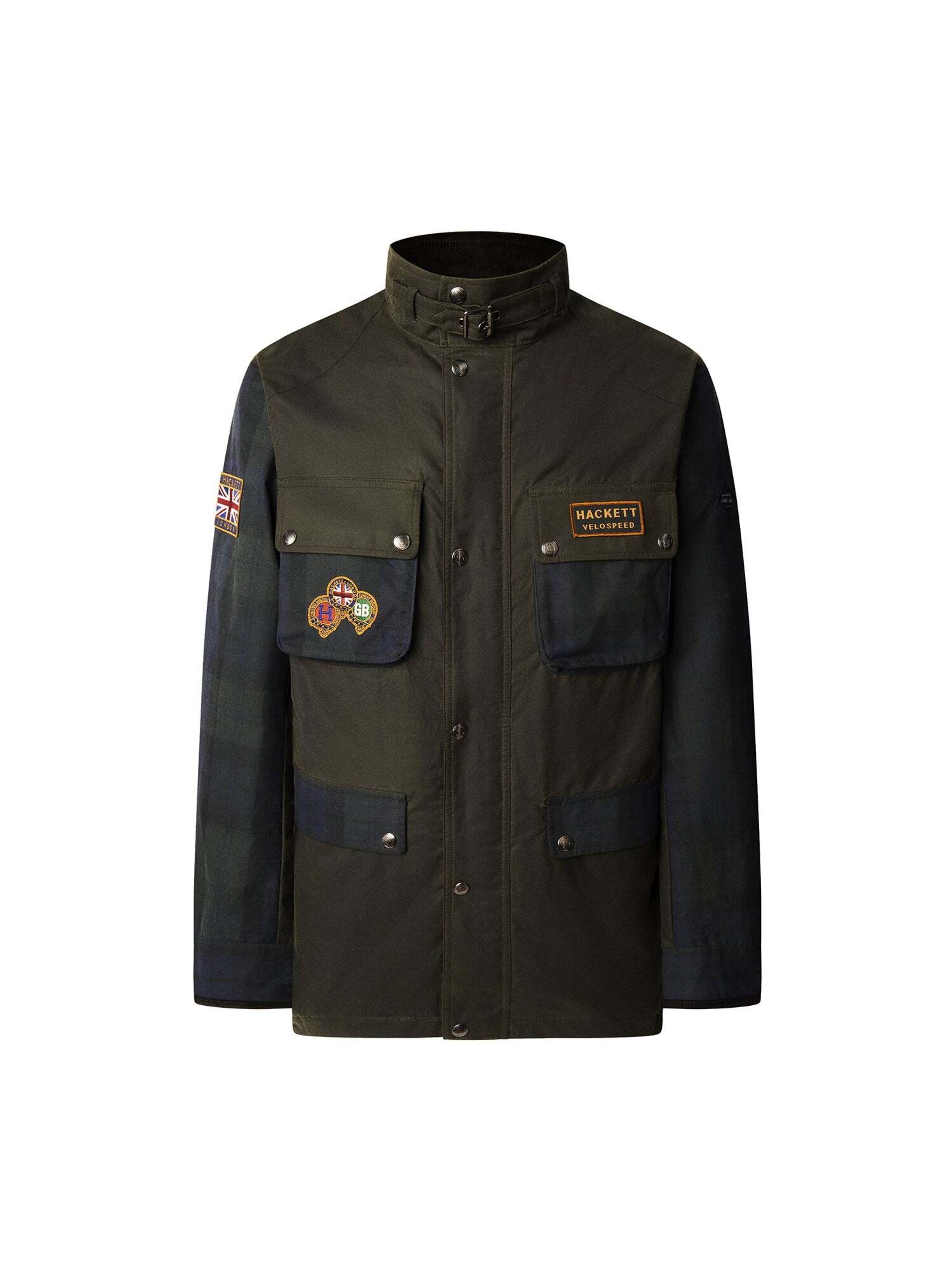 Hackett London Between-Season Jacket 'Blackwatch Velo' in Dark blue / Khaki, Item view